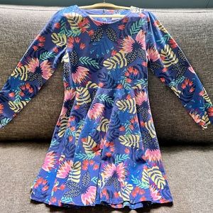 HAPPY FLORAL COTTON WINTER DRESS